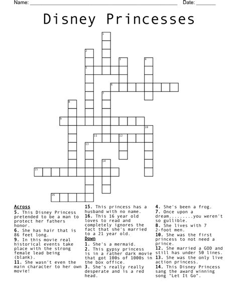 disney princess with a tail|princess with a tail crossword puzzle.